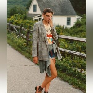 Maeve Lilith Plaid Blazer